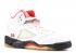 Air Jordan 5 Retro Gs Countdown Pack Fire Branco Preto Vermelho 134092-163