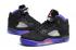 ใหม่ Air Jordan 5 Retro Raptors Black Ember Glow Fierce Purple 440893 017