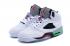 Nike Air Jordan Retro 5 V Pro Yıldız Beyaz Zehir Yeşili 136027 115,ayakkabı,spor ayakkabı