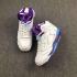 Nike Air Jordan V 5 High Retro White Purple Blue Туфли унисекс