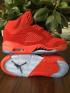 Nike Air Jordan V 5 Retro Kid Zapatos de baloncesto Chino Rojo Todo Negro