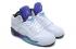 Nike Air Jordan V 5 Retro White Emerald Green Grape Ice Men Women GS Shoes 136027-108
