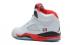 Nike Air Jordan V 5 רטרו לבן אש אדום שחור אש אדום נעלי גברים 136027-100