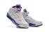 Nike Air Jordan V 5 Retro Branco Pueple Azul Homens Sapatos 136027