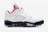 Air Jordan 5 Low Golf Ateş Kırmızısı Beyaz Siyah Metalik Gümüş CU4523-100,ayakkabı,spor ayakkabı