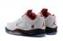Nike Air Jordan 5 V Retro Low All Bianco Fire Rosso Nero 819171 105