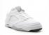 Womens Air Jordan 5 Retro Low Metallic White Black Shoes 314337-101
