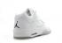 Womens Air Jordan 5 Retro Low Metallic White Black Shoes 314337-101