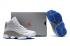 Nike Air Jordan 13 Kids Shoes Branco Azul Cinza Novo
