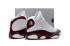 Sepatu Anak Nike Air Jordan 13 Putih Merah Tua Abu-abu Baru