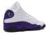 Air Jordan 13 Retro Gs Lakers Court Gold Purple University שחור לבן 884129-105
