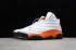 Air Jordan 13 Retro Branco Preto Starfish Orange Sapatos 414571-415