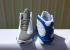 รองเท้าบาสเก็ตบอล Nike Air Jordan XIII 13 Retro Unisex Hot White Blue Grey