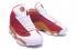 Nike Air Jordan XIII 13 Retro Beyaz Kırmızı Kahverengi Erkek Ayakkabı 414571-611,ayakkabı,spor ayakkabı