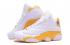 Nike Air Jordan XIII 13 Retro Weiß Gelb Braun Herren Schuhe 414571