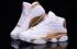 Nike Air Jordan XII 13 Retro hvidguld hvid mænd Basketballsko 414571-199