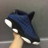 Nike Air Jordan 13 XIII Retro Low Brave Bleu Argent Noir hommes Chaussures de basket 310810-407