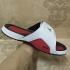 спортивні чоловічі тапочки Nike AIR JORDAN HYDRO XIII 13 RETRO білі чорні червоні 684915-101