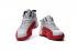 Nike Air Jordan 12 Retro Białe Czarne Varsity Czerwone Buty Dziecięce 153265 110