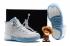 Nike Air Jordan Retro 12 Blanc University Blue Melo Filles Enfants 510816 127