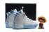 Nike Air Jordan Retro 12 Blanc University Blue Melo Filles Enfants 510816 127