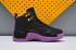 Nike Air Jordan XII 12 Kid Scarpe da bambino Nero Viola Giallo