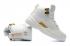 Nike Air Jordan XII 12 Kid Children Shoes Branco Todo Dourado