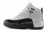 Nike Air Jordan XII 12 Kid Chaussures Enfants Blanc Noir Or