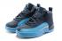 Nike Air Jordan XII 12 Retro Niños Niños Zapatos Azul Oscuro Azul Real Blanco 130690