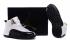 Nike Air Jordan XII 12 Retro Branco Preto Táxi Vermelho Homens Sapatos 130690 125