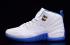 Мужские туфли Nike Air Jordan 12 XII Retro White University Blue Melo 136001 142