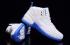 Nike Air Jordan 12 XII Retro Weiß University Blue Melo Herrenschuhe 136001 142