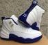 сребърни дамски баскетболни обувки Nike Air Jordan Retro XII 12 Dark Purple Cap
