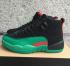 Nike Air Jordan XII 12 musta vihreä punainen miesten koripallokengät