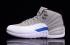 Nike Air Jordan XII 12 Retro Gris Blanc Bleu Chaussures Homme 130690 007