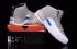 Nike Air Jordan XII 12 Retro Grau Weiß Blau Herren Schuhe 130690 007