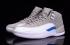 Nike Air Jordan XII 12 Retro Gris Blanc Bleu Chaussures Homme 130690 007