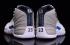 Nike Air Jordan XII 12 Retro Gris Blanco Azul Hombres Zapatos 130690 007