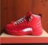 Nike Air Jordan XII 12 Retro rojo plata hebilla zapatos de baloncesto para hombre