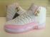 Nike Air Jordan XII 12 Blanco Rosa Mujer Zapatos De Baloncesto