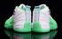 Sepatu Wanita Nike Air Jordan XII 12 Retro Putih Perak Hijau 510815 111