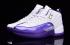 Nike Air Jordan XII 12 Retro Bianco Argento Viola Uva Donna Scarpe 510815 112