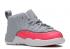 Air Jordan 12 Retro Td Wolf Grey Racer Pink Sort 819666-060