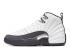 Jordan 12 Retro Blanco BG Gris oscuro Zapatos de baloncesto Hombres 153265-160
