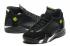 Nike Air Jordan 14 Retro XIV Herresko Sort Mintgrøn Toe 487471