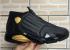 Nike Air Jordan XIV 14 Retro Chaussures de basket-ball pour hommes Noir Or
