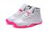 Nike Air Jordan Retro XI 11 Blanco Rosa Mujer Zapatos 378038
