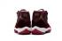 Nike Air Jordan XI 11 Retro Maroon White Men Sapatos