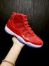 Nike Air Jordan XI 11 復古男女通用籃球鞋中國紅白色