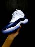 Nike Air Jordan XI 11 復古男女通用籃球鞋白色寶藍色